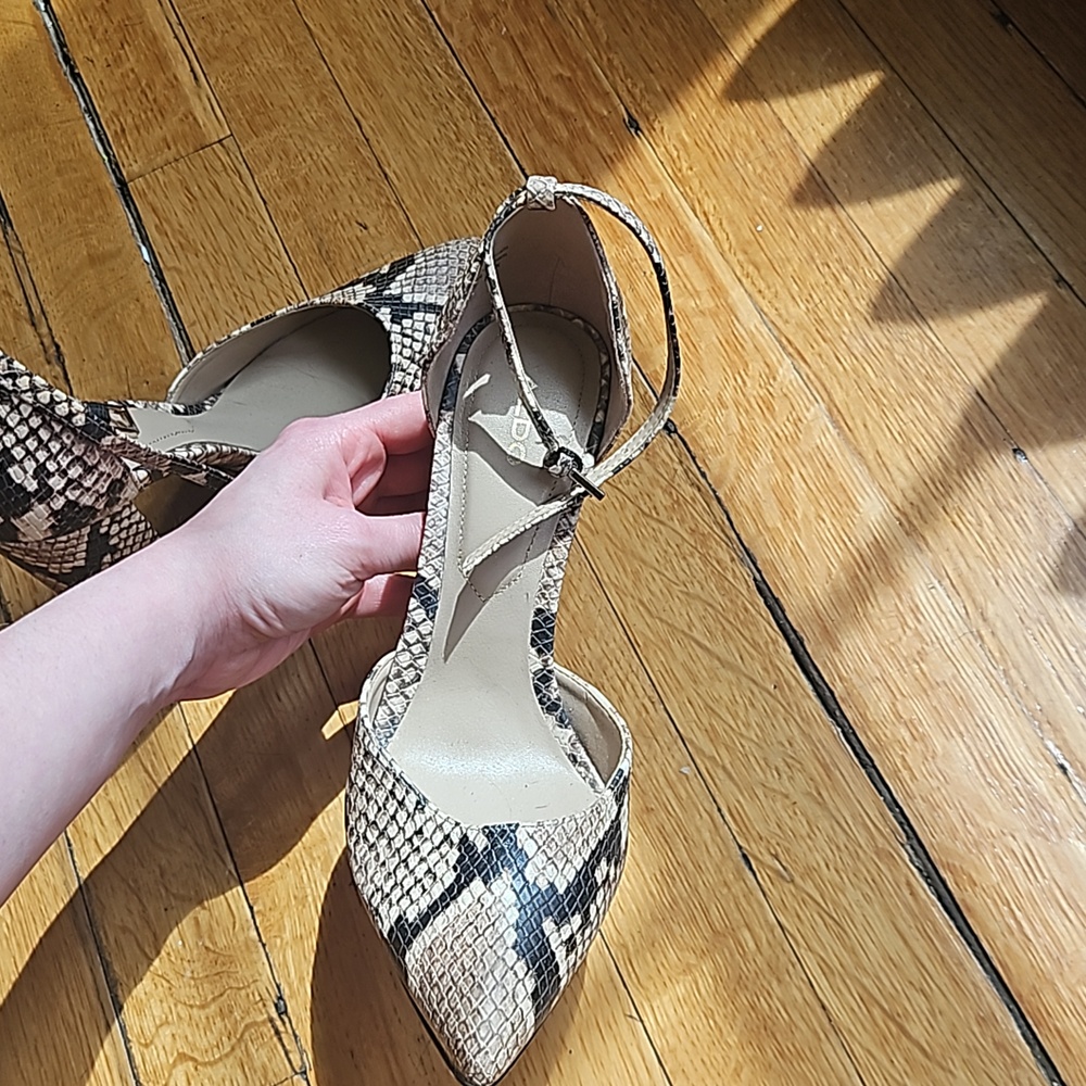Aldo Snake Skin Thick Heels